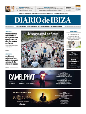 Prima pagina Diario de Ibiza di oggi - Quotidiano regionale