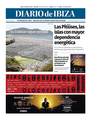 Prima pagina Diario de Ibiza di oggi - Quotidiano regionale