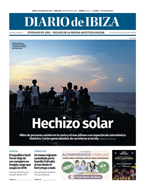 Prima pagina Diario de Ibiza di oggi - Quotidiano regionale