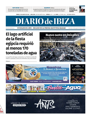 Prima pagina Diario de Ibiza di oggi - Quotidiano regionale