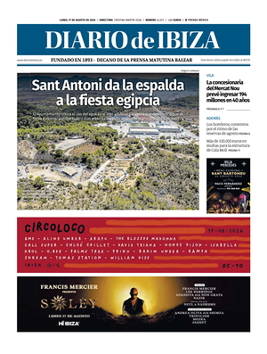 Prima pagina Diario de Ibiza di oggi - Quotidiano regionale