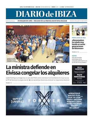 Prima pagina Diario de Ibiza di oggi - Quotidiano regionale