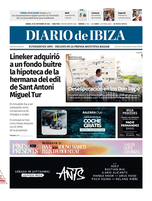 Prima pagina Diario de Ibiza di oggi - Quotidiano regionale