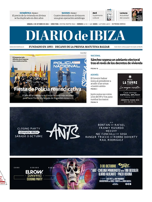 Prima pagina Diario de Ibiza di oggi - Quotidiano regionale