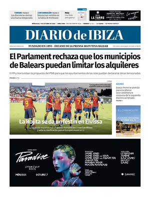 Prima pagina Diario de Ibiza di oggi - Quotidiano regionale