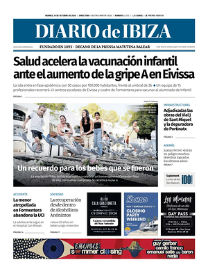 Prima pagina Diario de Ibiza di oggi - Quotidiano regionale