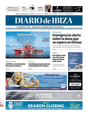 Prima pagina Diario de Ibiza di oggi - Quotidiano regionale