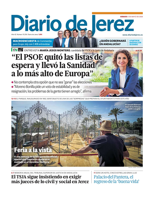 Portada Diario de Jerez de hoy - Periódico regional