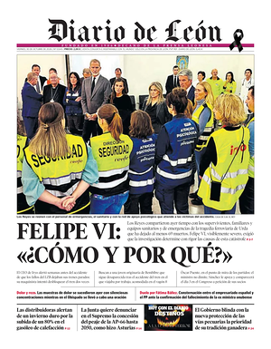 Prima pagina Diario de León di oggi - Quotidiano regional