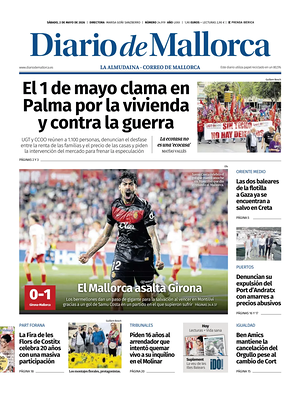 Portada Diario de Mallorca de hoy - Periódico regional