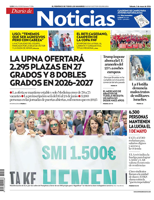 Portada Diario de Noticias de hoy - Periódico regional