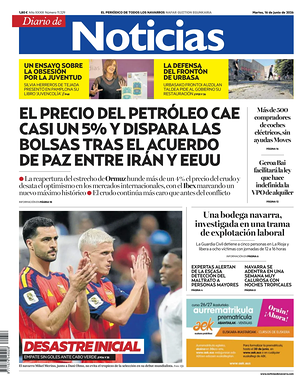 Prima pagina Diario de Noticias di oggi - Quotidiano regional