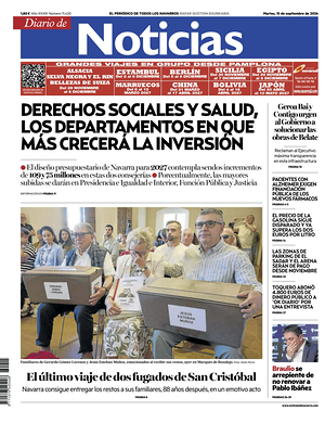 Prima pagina Diario de Noticias di oggi - Quotidiano regional