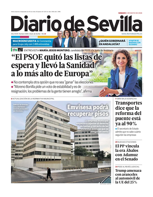 Portada Diario de Sevilla de hoy - Periódico regional