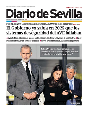 Prima pagina Diario de Sevilla di oggi - Quotidiano regional