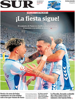 Prima pagina Diario SUR di oggi - Quotidiano regional