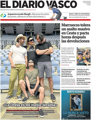 Prima pagina El Diario Vasco di oggi - Quotidiano regional