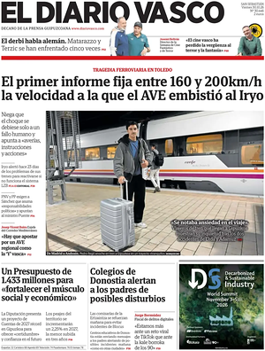 Prima pagina El Diario Vasco di oggi - Quotidiano regional