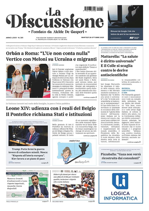La Discussione prima pagina