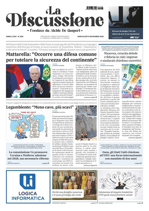 Prima pagina La Discussione di oggi - Quotidiano nazionale