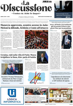 La Discussione prima pagina