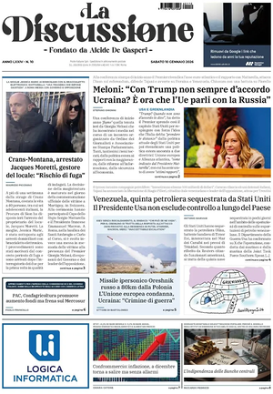 La Discussione prima pagina