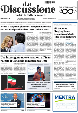 La Discussione prima pagina