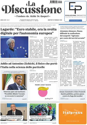 Prima pagina La Discussione di oggi - Quotidiano nazionale