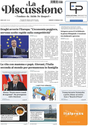 Prima pagina La Discussione di oggi - Quotidiano nazionale