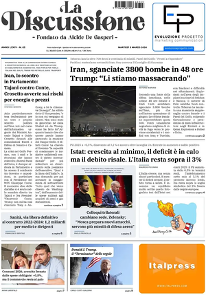 Prima pagina La Discussione di oggi - Quotidiano nazionale