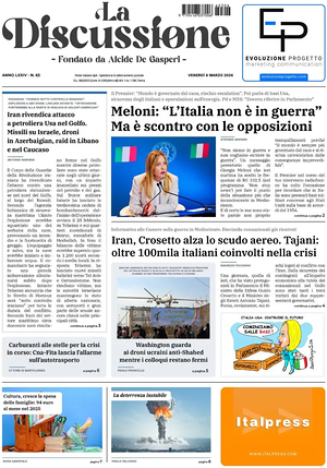 La Discussione prima pagina