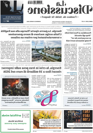 Prima pagina La Discussione di oggi - Quotidiano nazionale