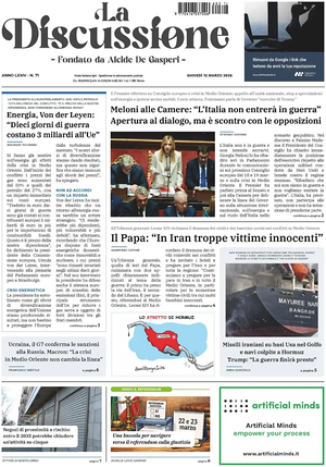 Prima pagina La Discussione di oggi - Quotidiano nazionale