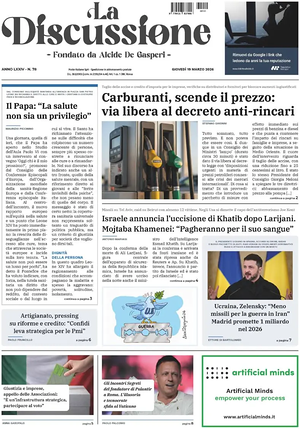 Prima pagina La Discussione di oggi - Quotidiano nazionale