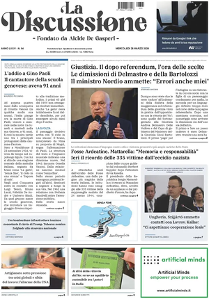 Prima pagina La Discussione di oggi - Quotidiano nazionale