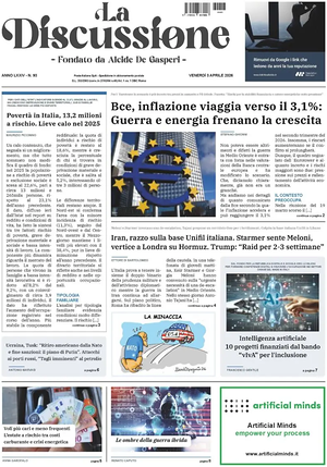 Prima pagina La Discussione di oggi - Quotidiano nazionale