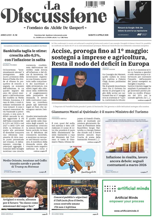 Prima pagina La Discussione di oggi - Quotidiano nazionale