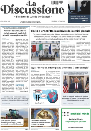 Prima pagina La Discussione di oggi - Quotidiano nazionale