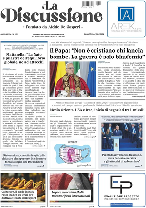 Prima pagina La Discussione di oggi - Quotidiano nazionale