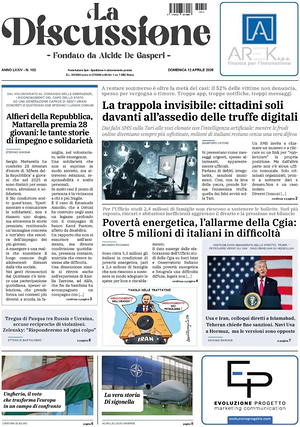 Prima pagina La Discussione di oggi - Quotidiano nazionale