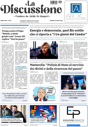 Prima pagina La Discussione di oggi - Quotidiano nazionale