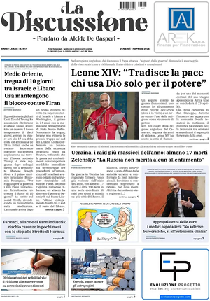La Discussione prima pagina