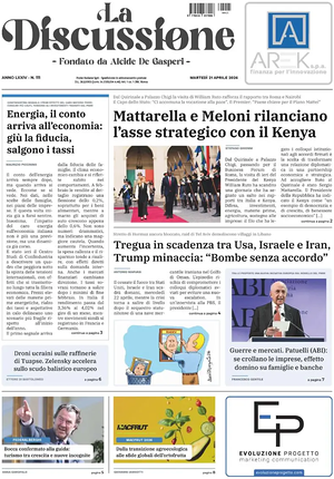 Prima pagina La Discussione di oggi - Quotidiano nazionale