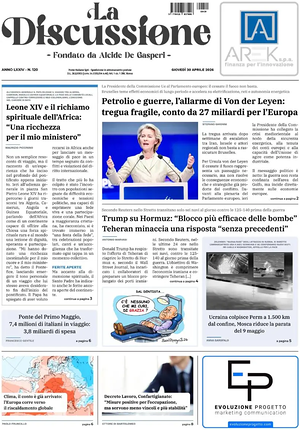 Prima pagina La Discussione di oggi - Quotidiano nazionale