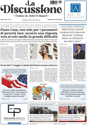 Prima pagina La Discussione di oggi - Quotidiano nazionale