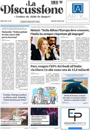 Prima pagina La Discussione di oggi - Quotidiano nazionale