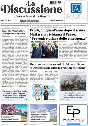 Prima pagina La Discussione di oggi - Quotidiano nazionale