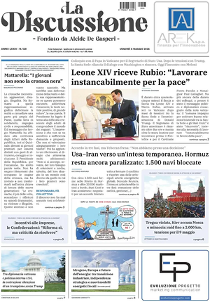 Prima pagina La Discussione di oggi - Quotidiano nazionale