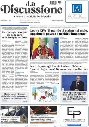 Prima pagina La Discussione di oggi - Quotidiano nazionale