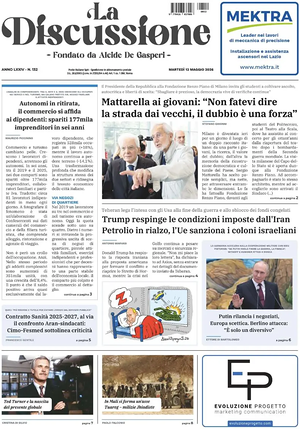Prima pagina La Discussione di oggi - Quotidiano nazionale